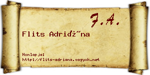 Flits Adriána névjegykártya